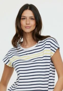 Lee Cooper Arra - T-Shirt Imprimé - Encre Et Jaune Fluo -Lee Cooper Soldes 01322f359f564d6690d6a39d6b4c2656