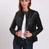 Lee Cooper Bethanie - Veste En Cuir - Black -Lee Cooper Soldes 02cea98915d34a44b5d3767dc2e2c591
