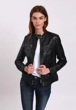 Lee Cooper Bethanie - Veste En Cuir - Black