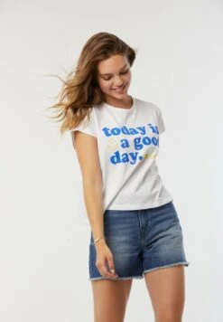 Lee Cooper Abania - T-Shirt Imprimé - Blanc -Lee Cooper Soldes 03883de7174e4147bea4d3e596544acb