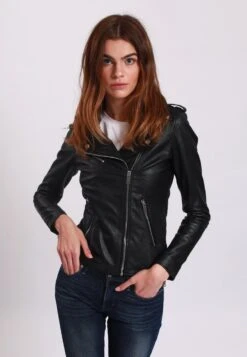 Lee Cooper Bella - Veste En Cuir - Black