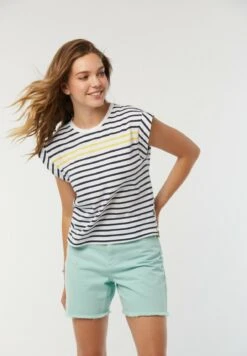 Lee Cooper Afa - T-Shirt Imprimé - Encre Et Jaune Fluo -Lee Cooper Soldes 05811114b6124100b93895d6cab90096