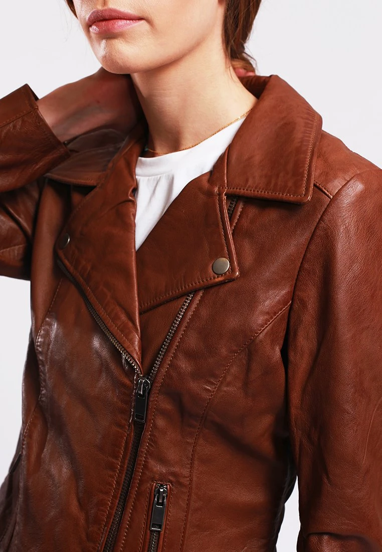 Lee Cooper Berra - Veste En Cuir - Cognac 6 Lee Cooper Berra - Veste En Cuir - Cognac – Image 4