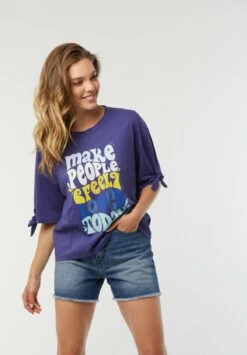 Lee Cooper Aji - T-Shirt Imprimé - Ultra Violet -Lee Cooper Soldes 152a8f94219046b3b13f974954964a04