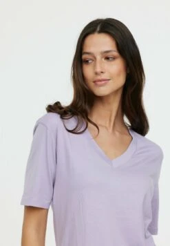 Lee Cooper Adou - T-Shirt Basique - Mauve -Lee Cooper Soldes 180efab1f246458e9c8fe92c9dc7b647