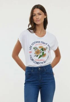 Lee Cooper Azial Mc - T-Shirt Imprimé - Optic White