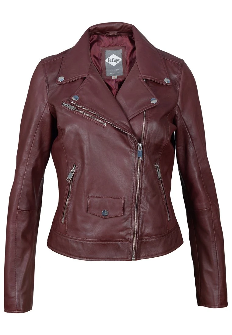 Lee Cooper Veste En Cuir - Oxblood 3 Lee Cooper Veste En Cuir - Oxblood