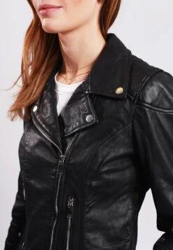 Lee Cooper Berthe - Veste En Cuir - Black -Lee Cooper Soldes 249c45cc2d1949efb8b6f790e2043ed3