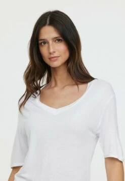 Lee Cooper Adouna M - T-Shirt Basique - Optic White -Lee Cooper Soldes 2bbee0aa030647ed91d4b72696665aa5