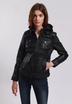 Lee Cooper Baya - Veste En Cuir - Black