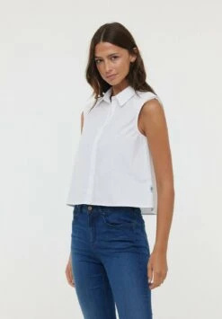 Lee Cooper Delice S - Chemisier - Optic White -Lee Cooper Soldes 2ff1bd1d4d1b45f4a99c58370fdb19a4