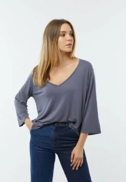 Lee Cooper Amora - T-Shirt À Manches Longues - Baltic Blue -Lee Cooper Soldes 56bcf3464c4f44ac92aa5c2732cf04bb