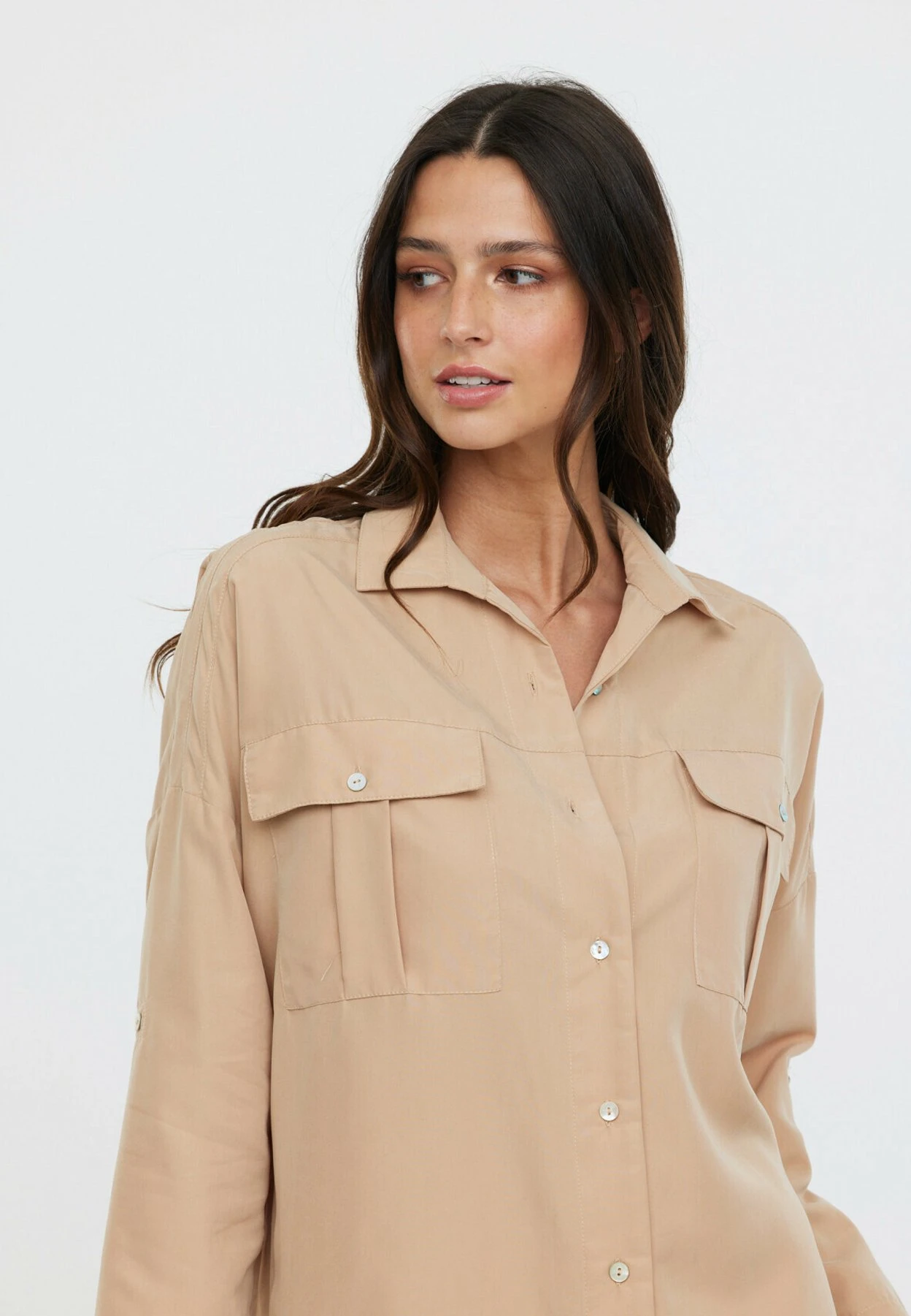 Lee Cooper Lilas M - Robe Chemise - Baby Beige 6 Lee Cooper Lilas M - Robe Chemise - Baby Beige – Image 4