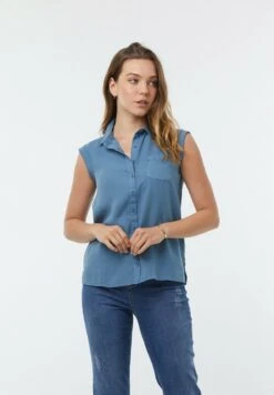 Lee Cooper Day - Chemisier - Grey Blue -Lee Cooper Soldes 7bde4cfea01a4ee8ba96d710ac1fb959