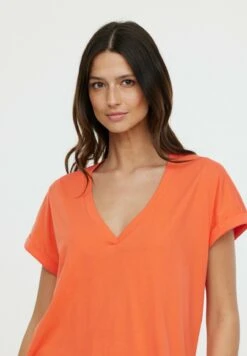 Lee Cooper Alys Mc - T-Shirt Basique - Mandarine -Lee Cooper Soldes 816b80cc30624695a4d2b17a7ac16c2f