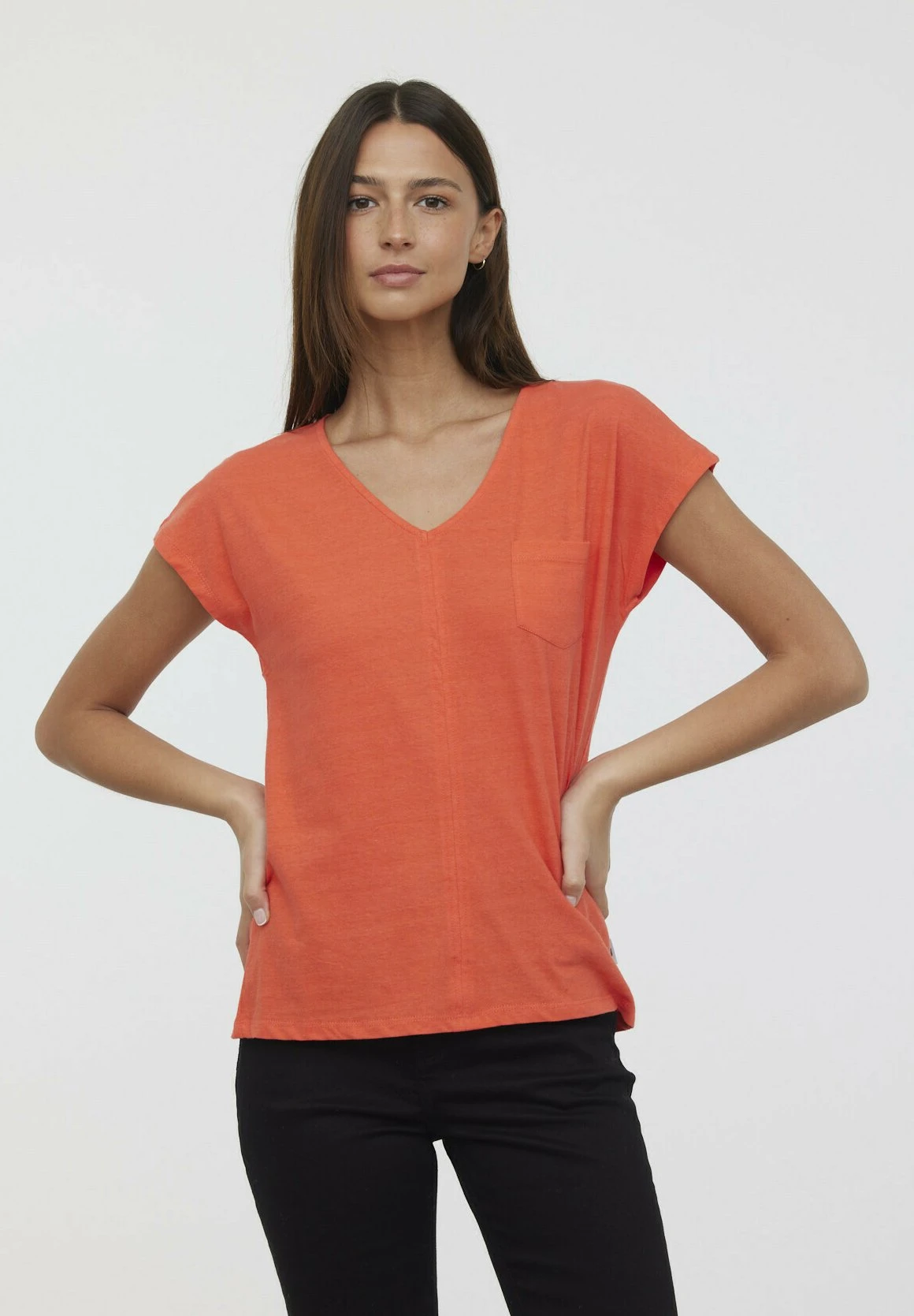Lee Cooper Amia - T-Shirt Basique - Acide Orange 7 Lee Cooper Amia - T-Shirt Basique - Acide Orange – Image 5