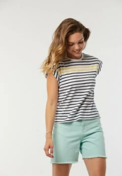 Lee Cooper Afa - T-Shirt Imprimé - Encre Et Jaune Fluo -Lee Cooper Soldes 89867ee4493f4d5093d4efa5ad739255