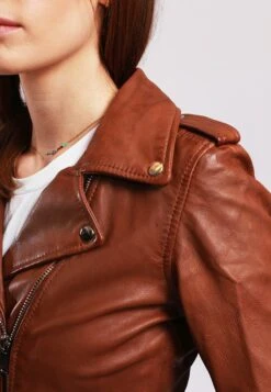 Lee Cooper Bella - Veste En Cuir - Cognac -Lee Cooper Soldes 8c60bf6a73554dfcbbb60fae094ab350