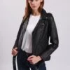 Lee Cooper Bojana - Veste En Cuir - Black -Lee Cooper Soldes 99fd36db638241eda312beb88e15dcb1