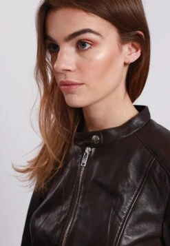 Lee Cooper Veste En Cuir - Brown -Lee Cooper Soldes a9b261bb399b455fb6f62f0c15233499