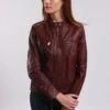 Lee Cooper Bethanie - Veste En Cuir - Oxblood -Lee Cooper Soldes ca1067f9d74a45bab8cab518deb93b41