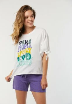 Lee Cooper Aji - T-Shirt Imprimé - Blanc -Lee Cooper Soldes ca734a7158ab4b8a8d9823cf2965b884