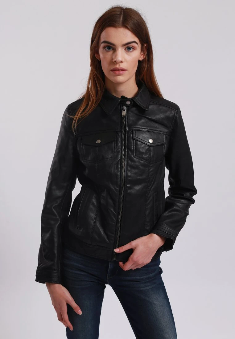 Lee Cooper Blandine - Veste En Cuir - Black 3 Lee Cooper Blandine - Veste En Cuir - Black